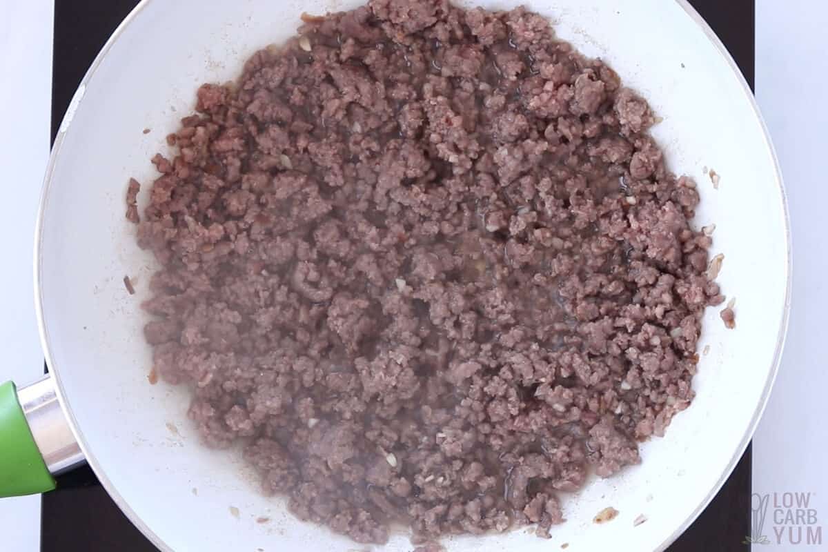 browned ground beef skillet