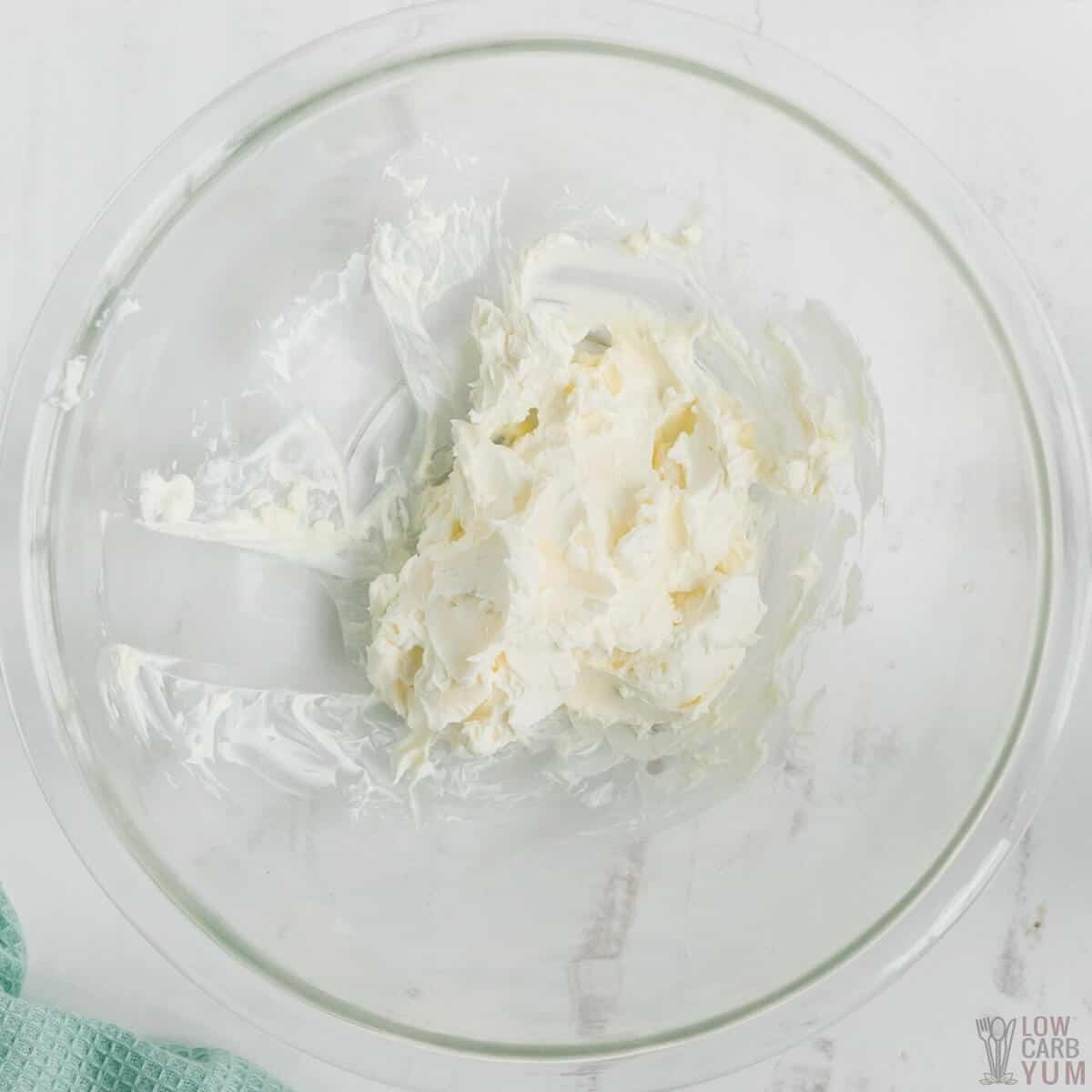 blended butter and cream cheese