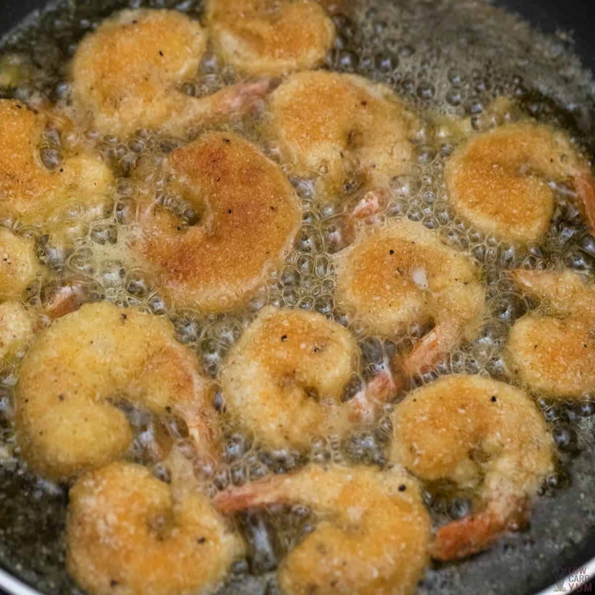frying coconut shrimp
