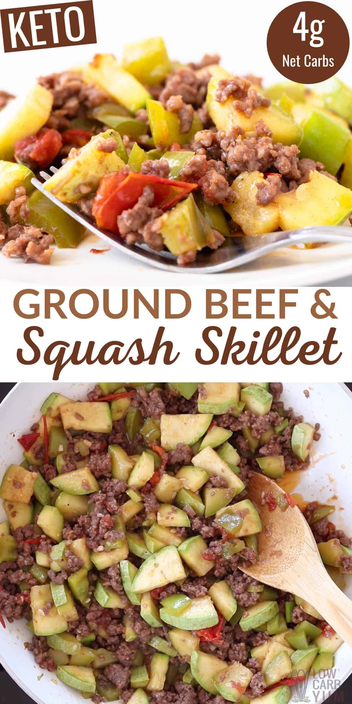 ground beef and squash skillet