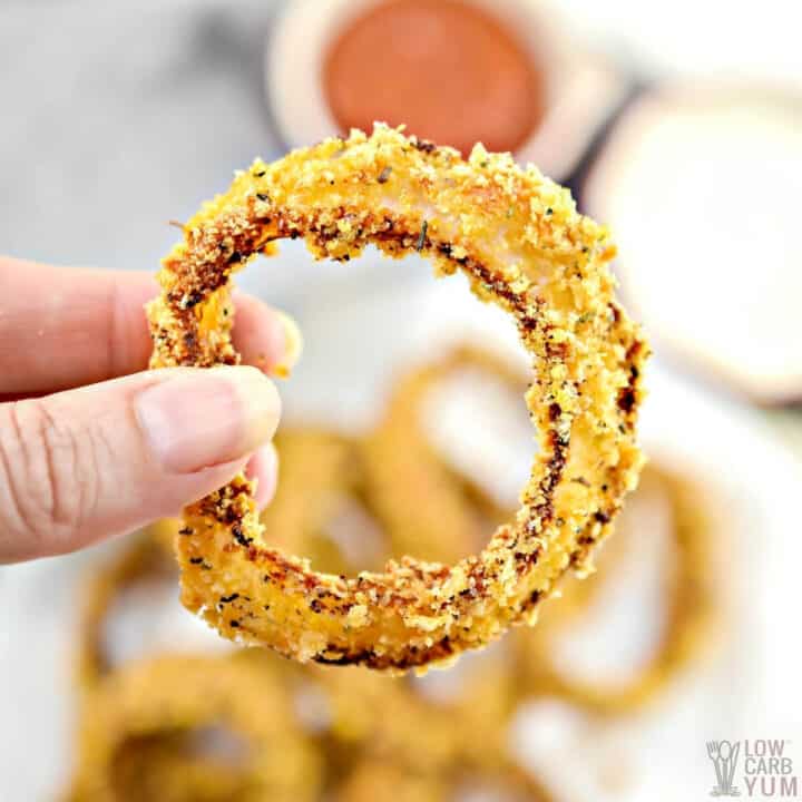 Keto Onion Rings- Low-Carb Party Food - Low Carb Yum
