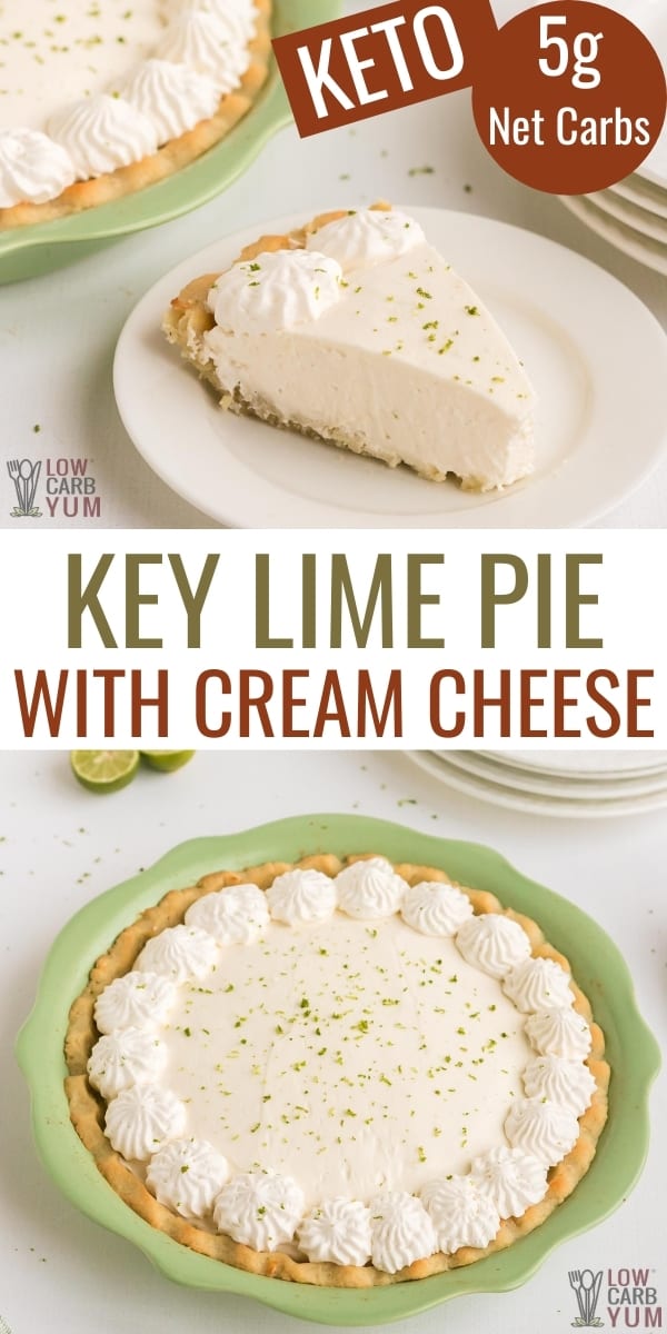 keto key lime pie with cream cheese pinterest image