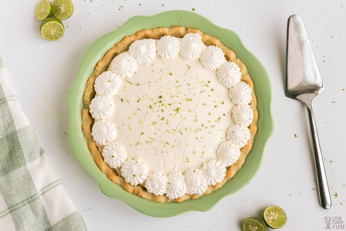 Key Lime Pie with Cream Cheese Crust | Low Carb Yum