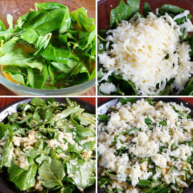 Crustless Spinach Cheese Pie - Gluten Free - Low Carb Yum