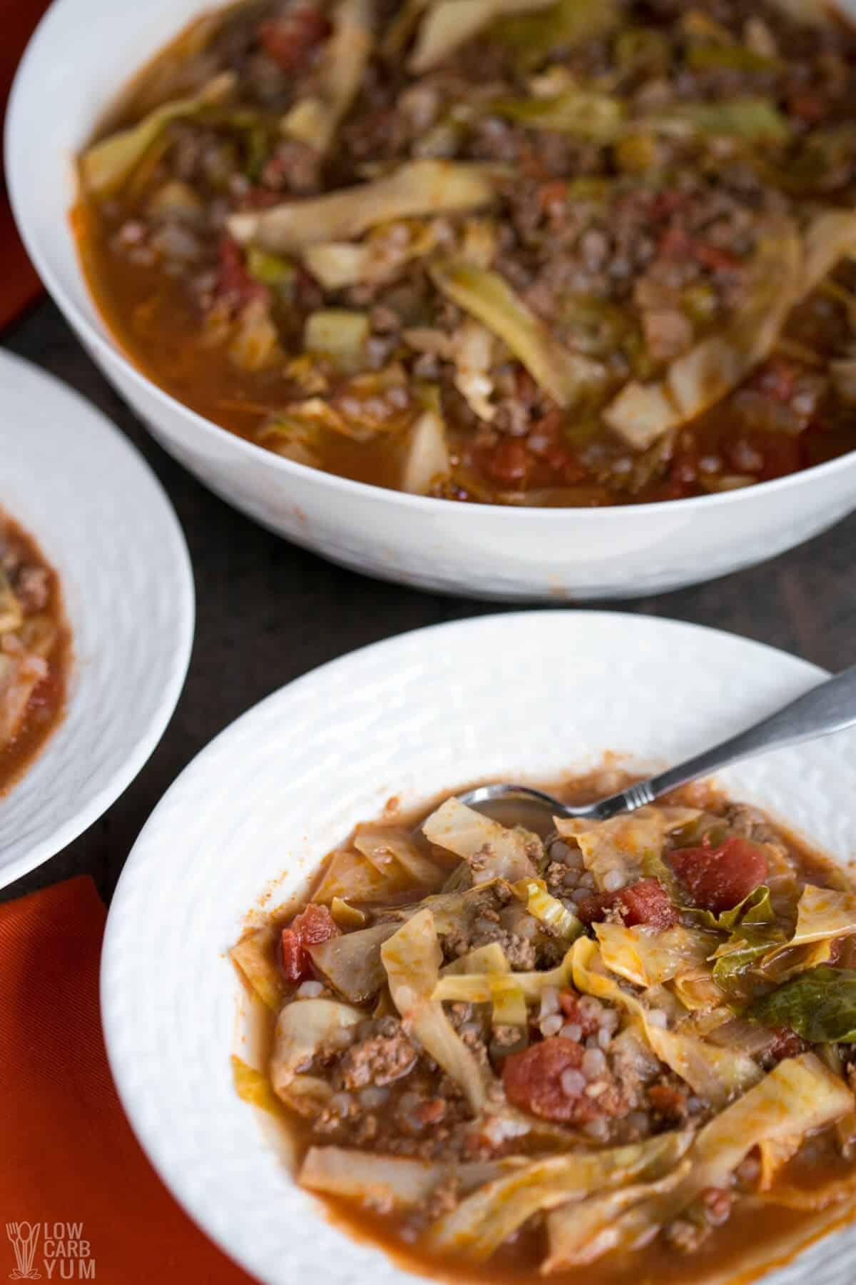 Are you a cabbage roll fan but hate all the work involved to make them? If so, you need to try this easy unstuffed cabbage soup recipe.