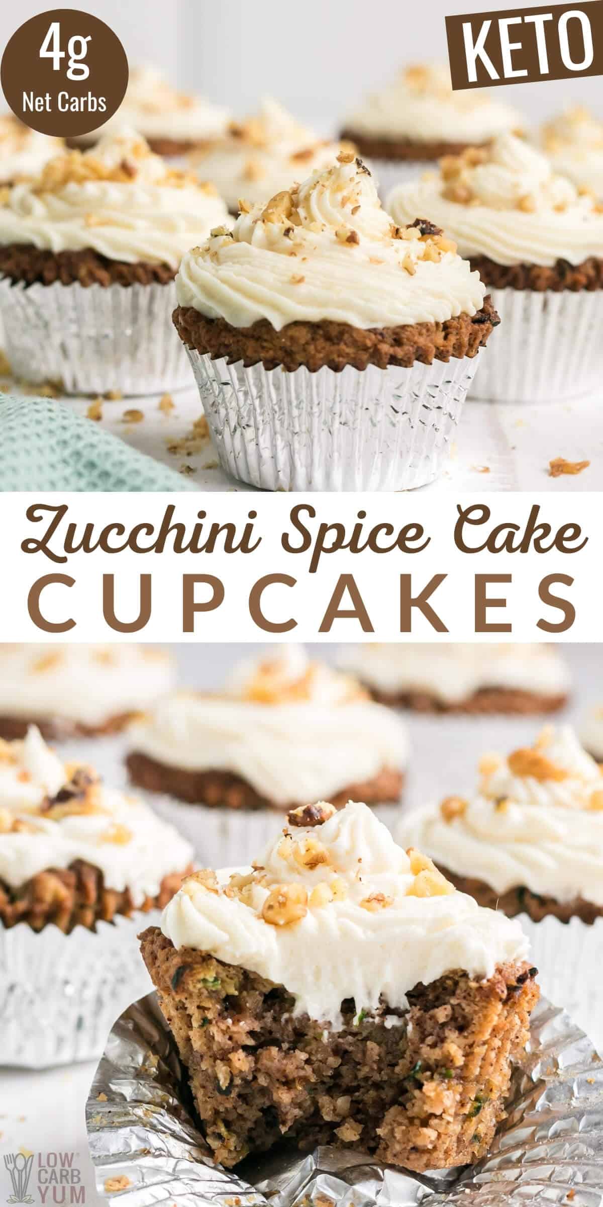zucchini spice cake cupcakes