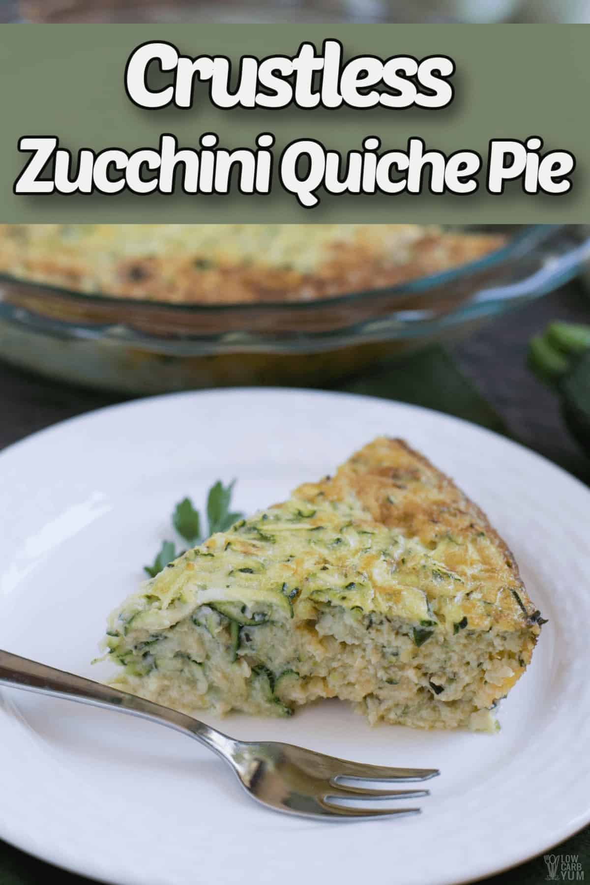 crustless zucchini quiche pie recipe pintrest image