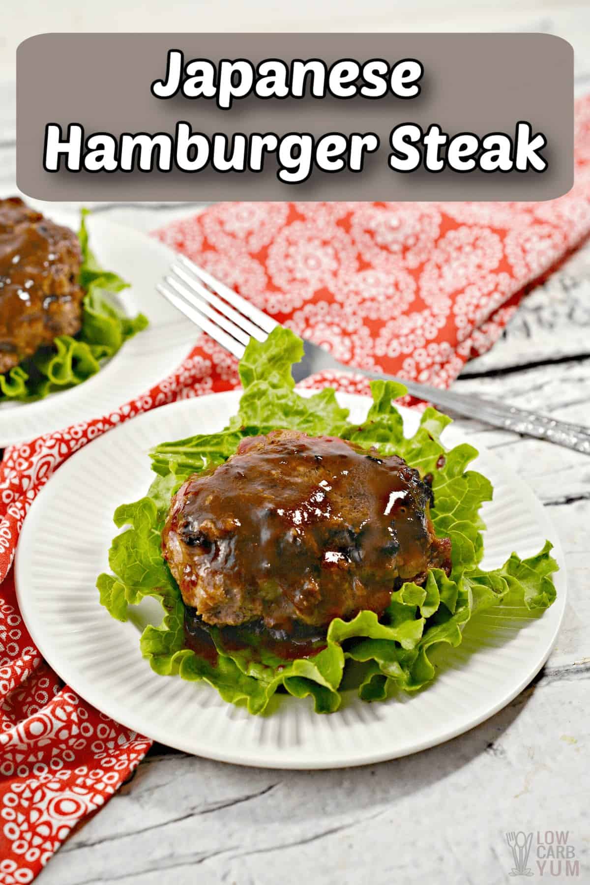 japanese hamburger steak pintrest image