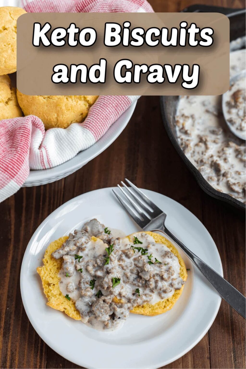 Keto Biscuits and Gravy Recipe For Low-Carb Breakfast - Low Carb Yum