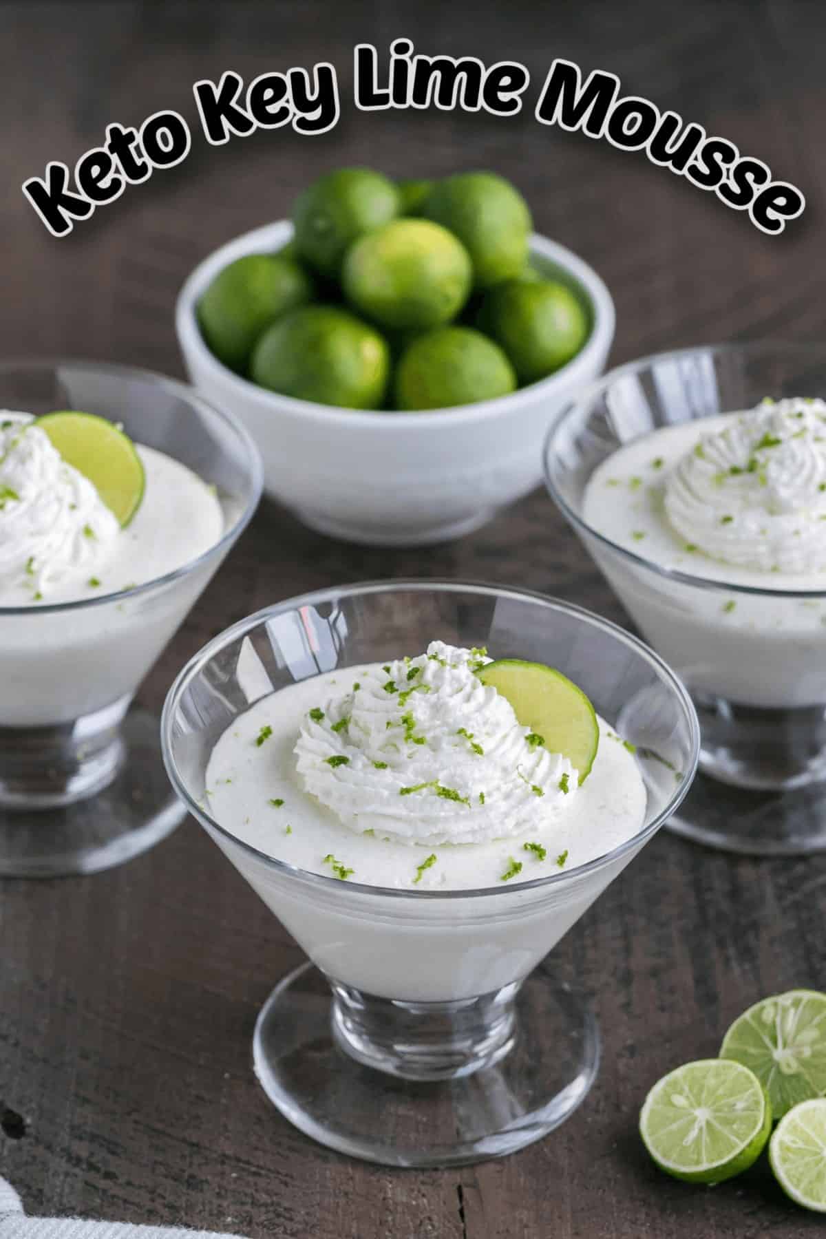 Keto Low Carb Keto Lime Mousse Pintrest Image