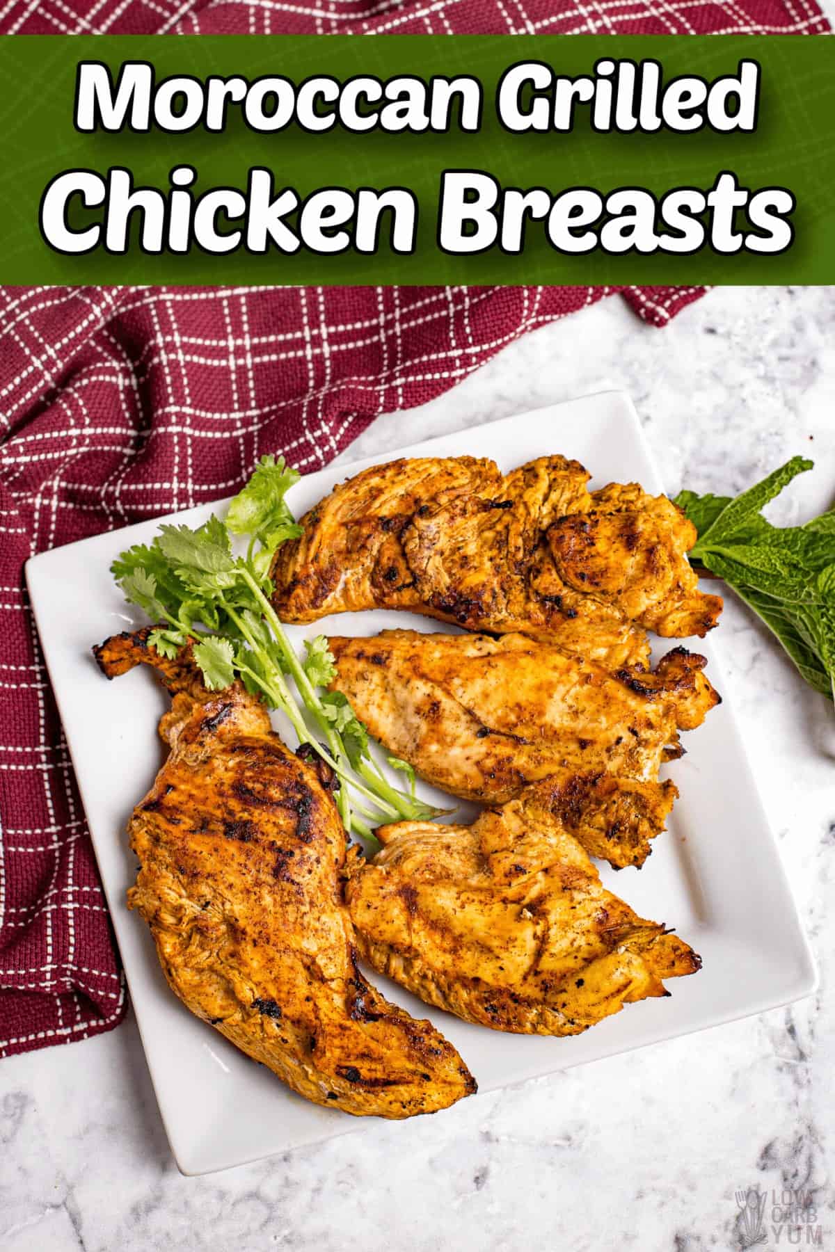 moroccan grilled chicken breasts pintrest image