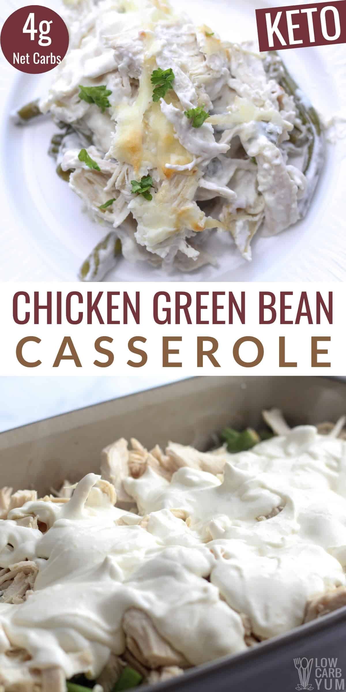 Chicken Green Bean Casserole (Gluten-Free, Keto) | Low Carb Yum