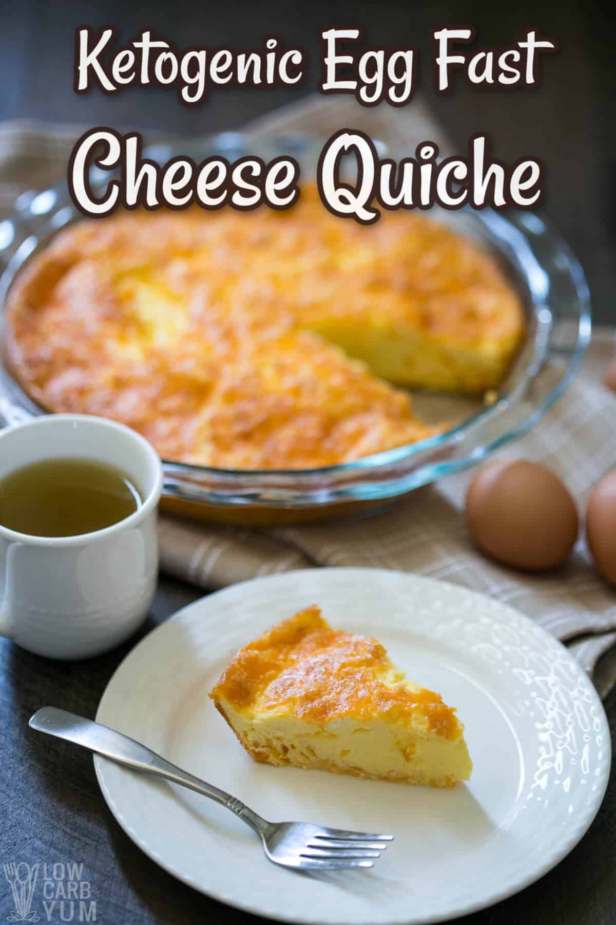 crustless ketogenic egg fast quiche pinterest image