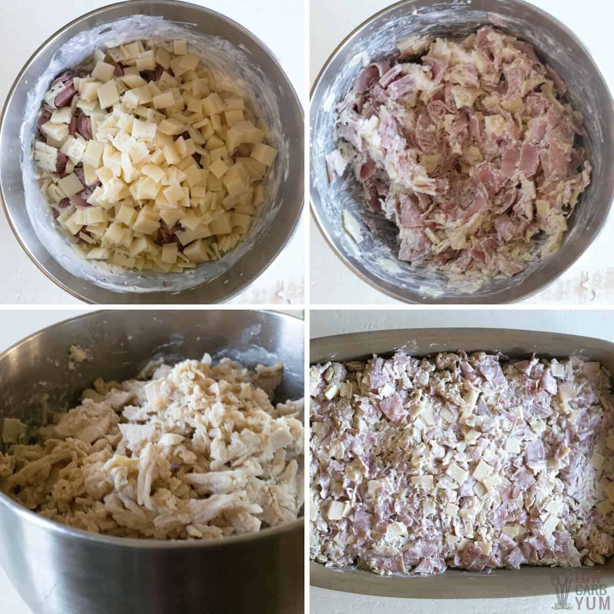 preparing the casserole