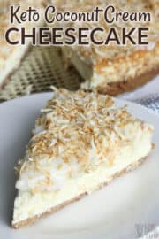 Keto Coconut Cream Cheesecake Recipe - Low Carb Yum