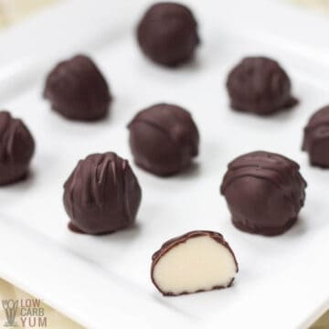 keto white chocolate truffles candy recipe