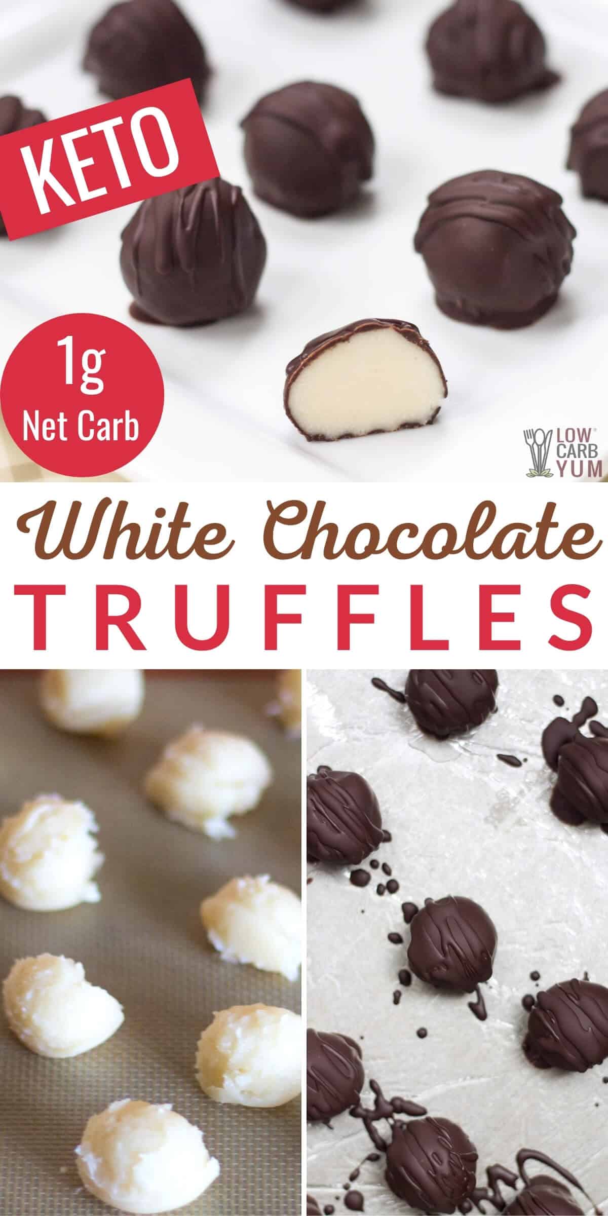 keto white chocolate truffles pinterest image