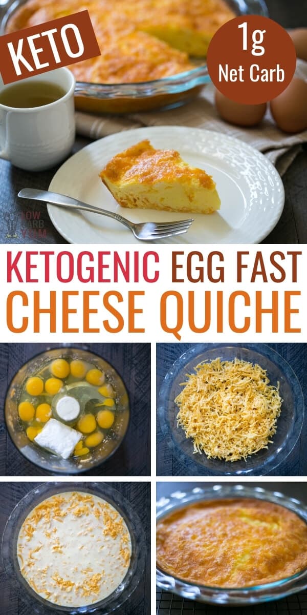 ketogenic egg fast cheese quiche pinterest image