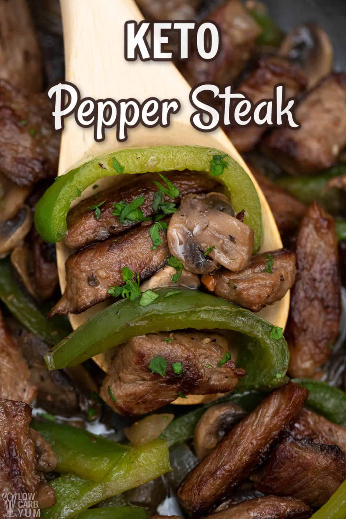 low carb keto pepper steak