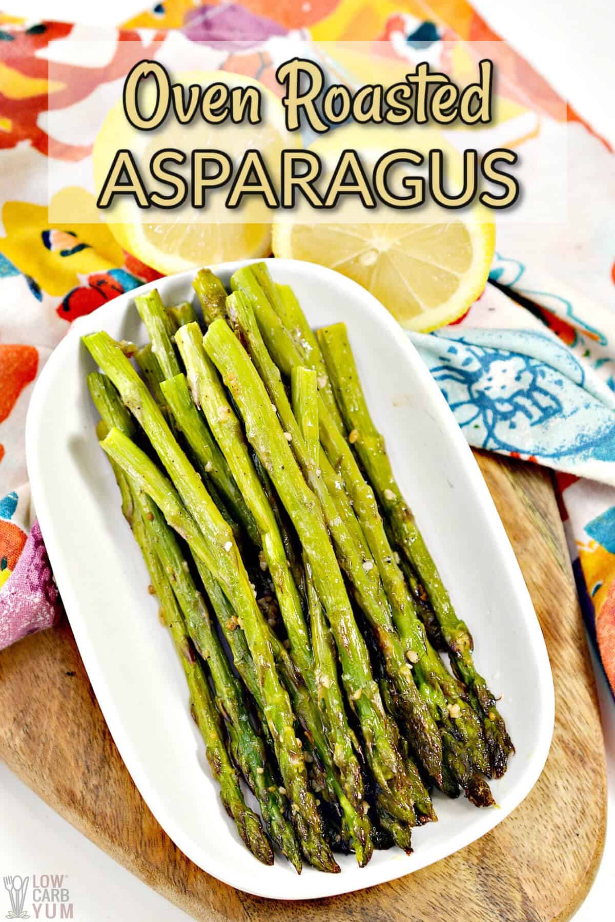 oven roasted asparagus pinterest image