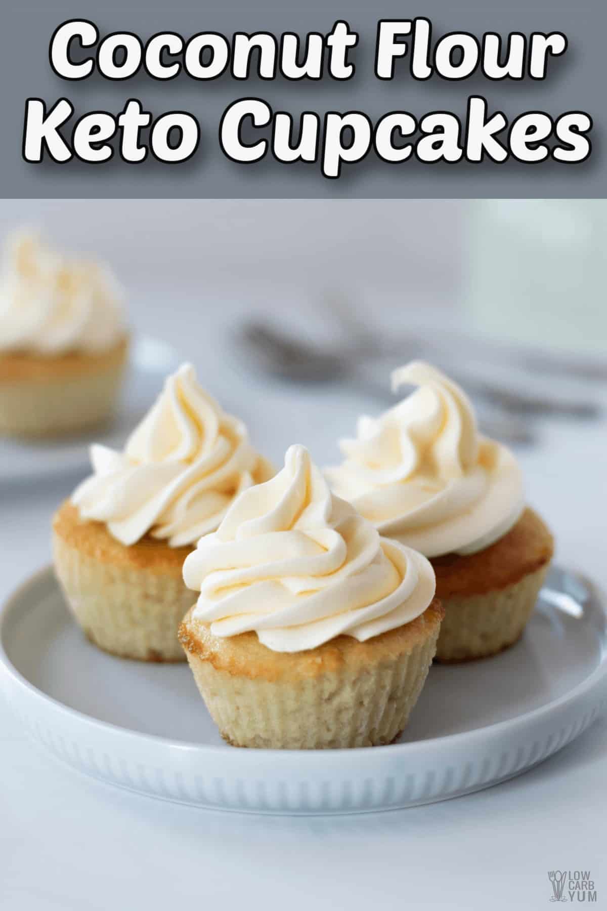 coconut flour keto cupcakes recipe pintrest image