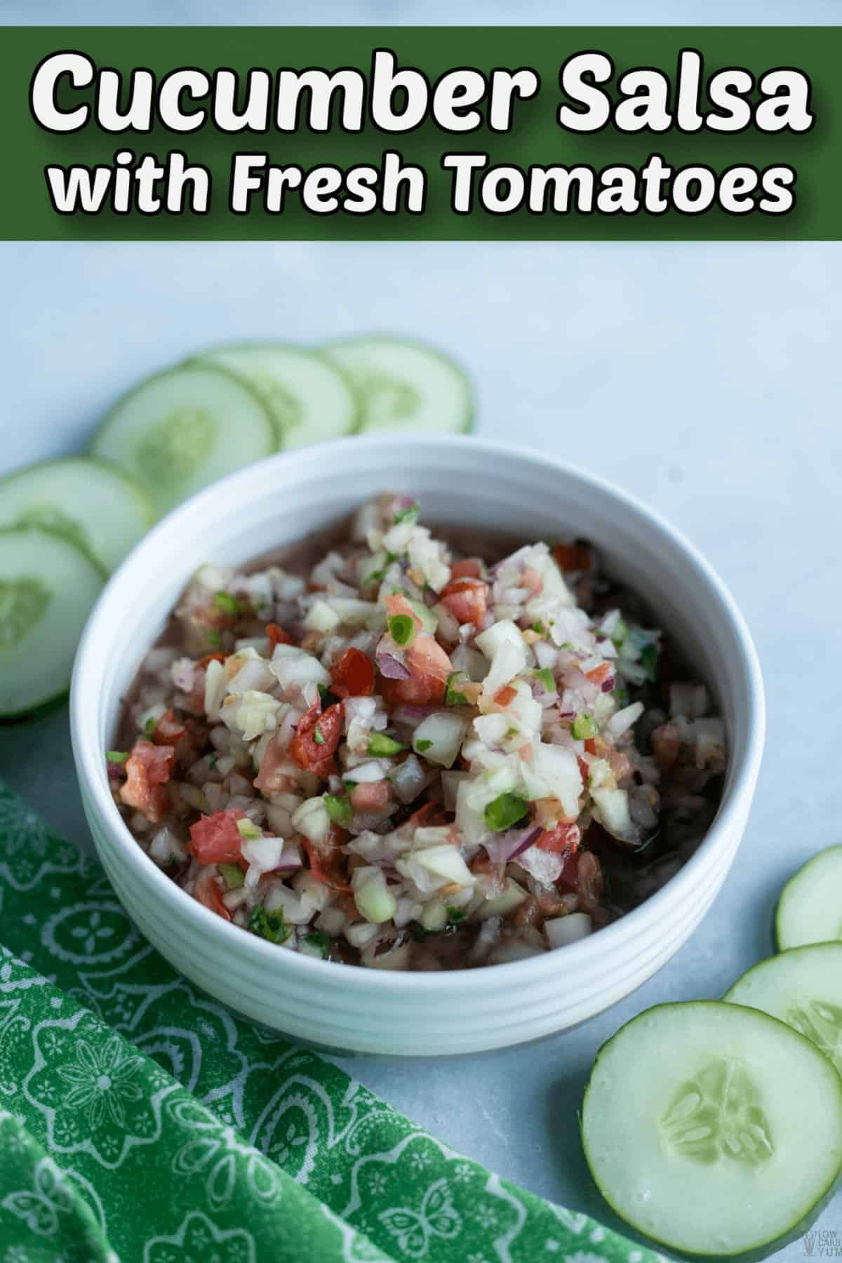 salsa de concombre avec des tomates fraîches pintrest images