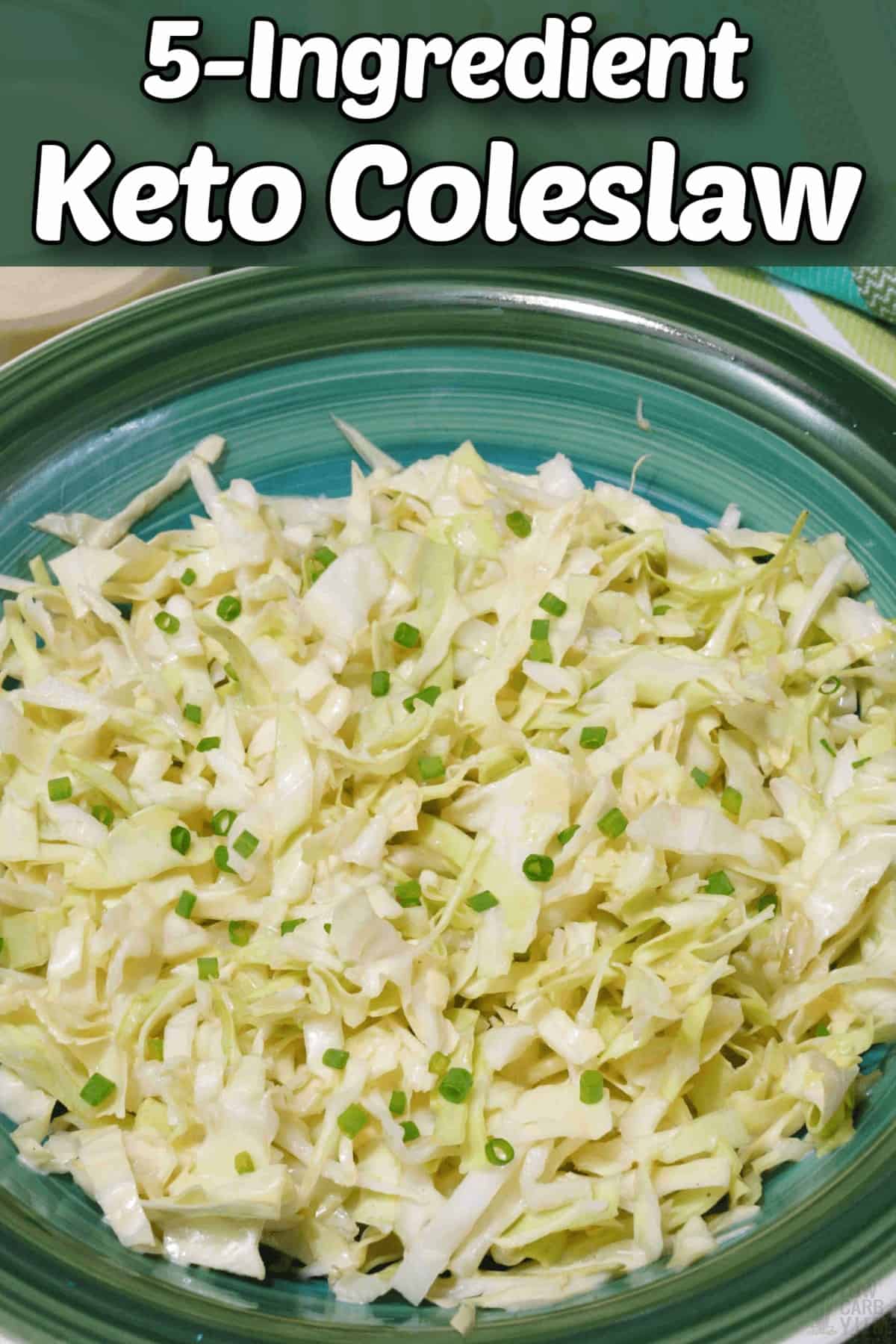 easy keto coleslaw recipe pintrest image