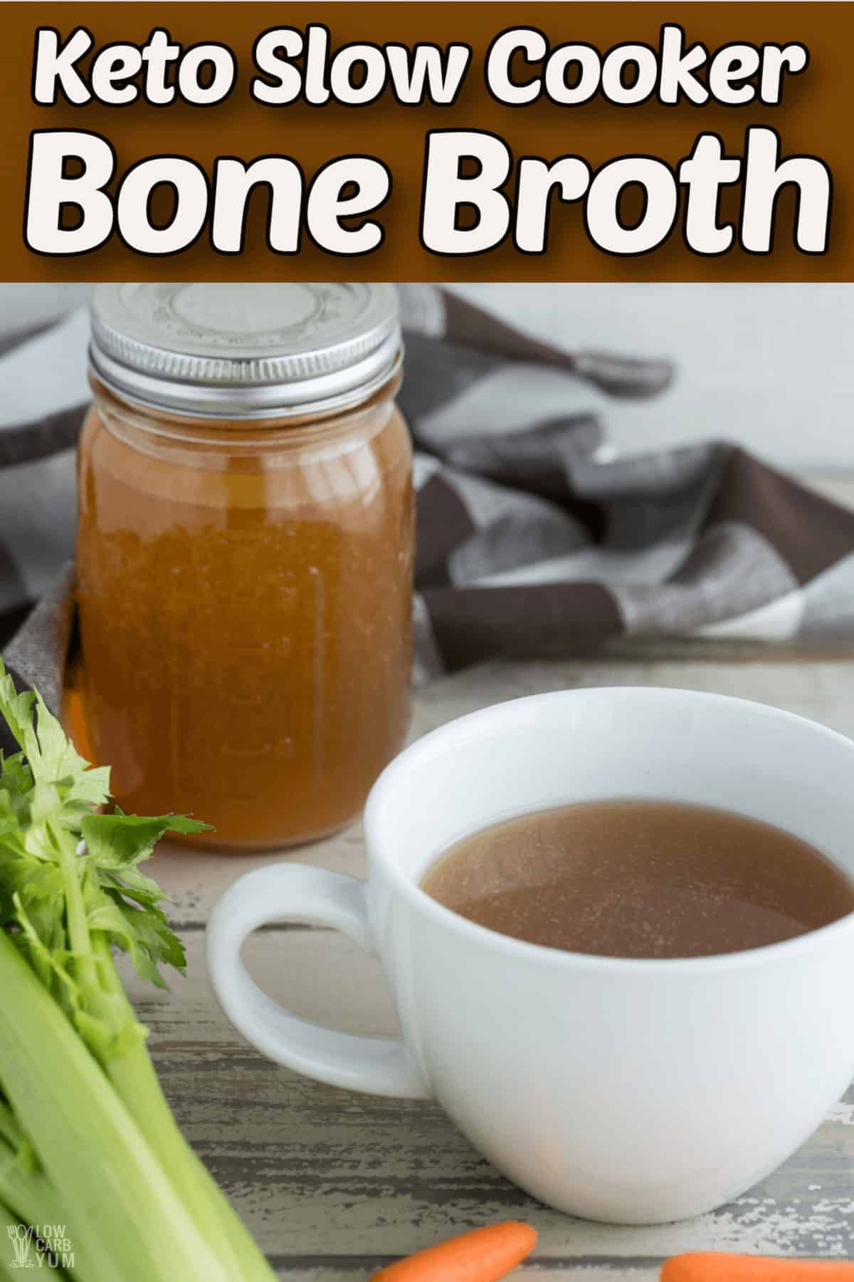 Slow Cooker Keto Bone Broth Recipe - Low Carb Yum