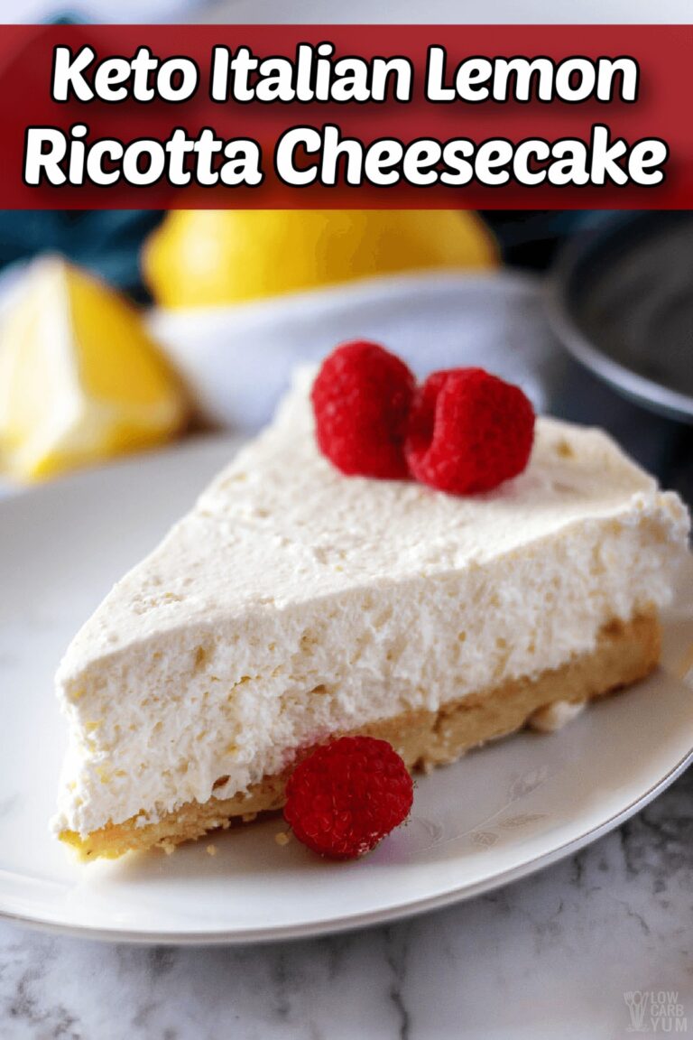 Italian Lemon Ricotta Cheesecake Keto Low Carb Yum