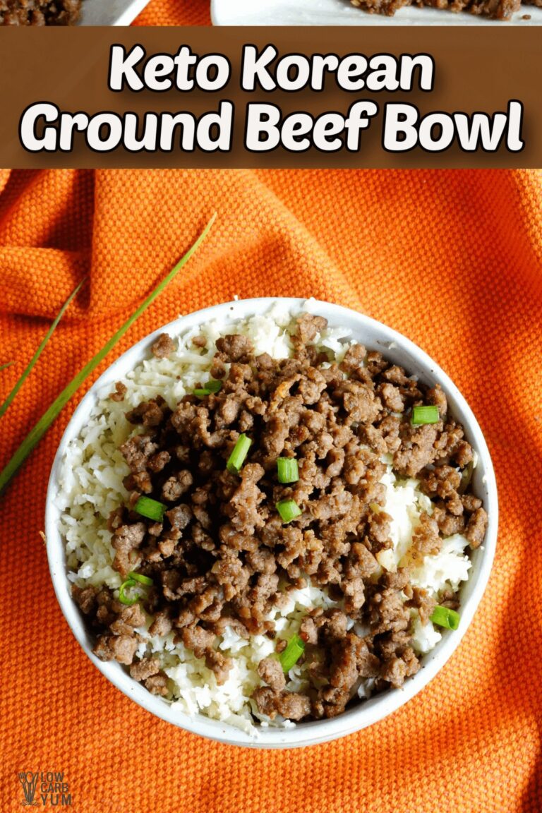 Keto Korean Ground Beef Bowl Recipe | Low Carb Yum