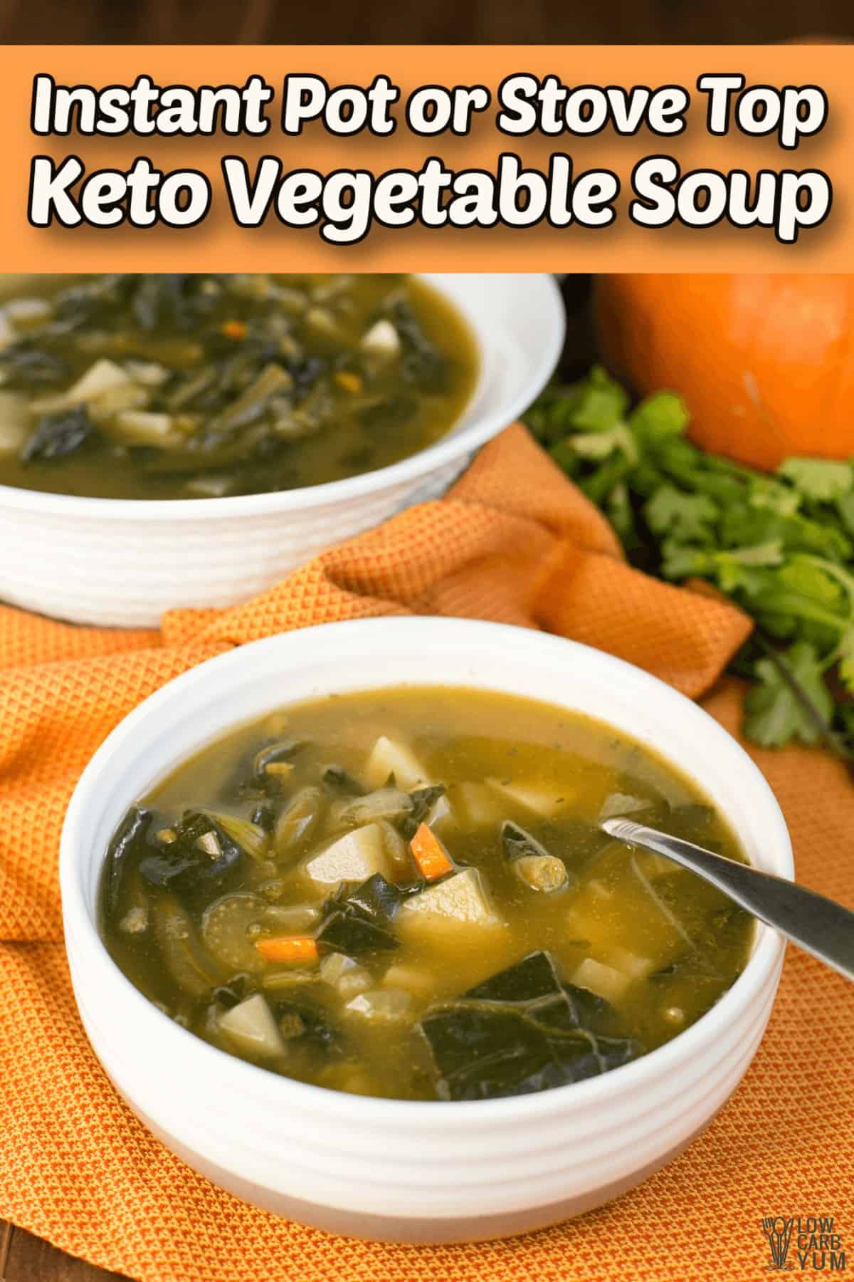 keto vegetable soup pintrest image