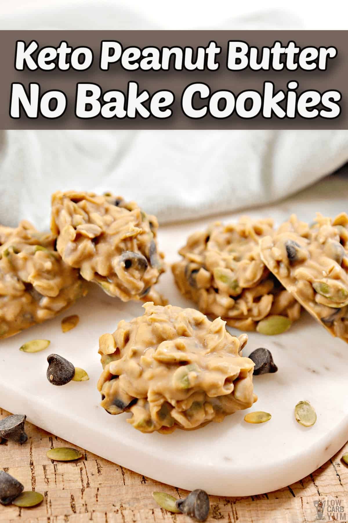 peanut butter no bake cookies pintrest image