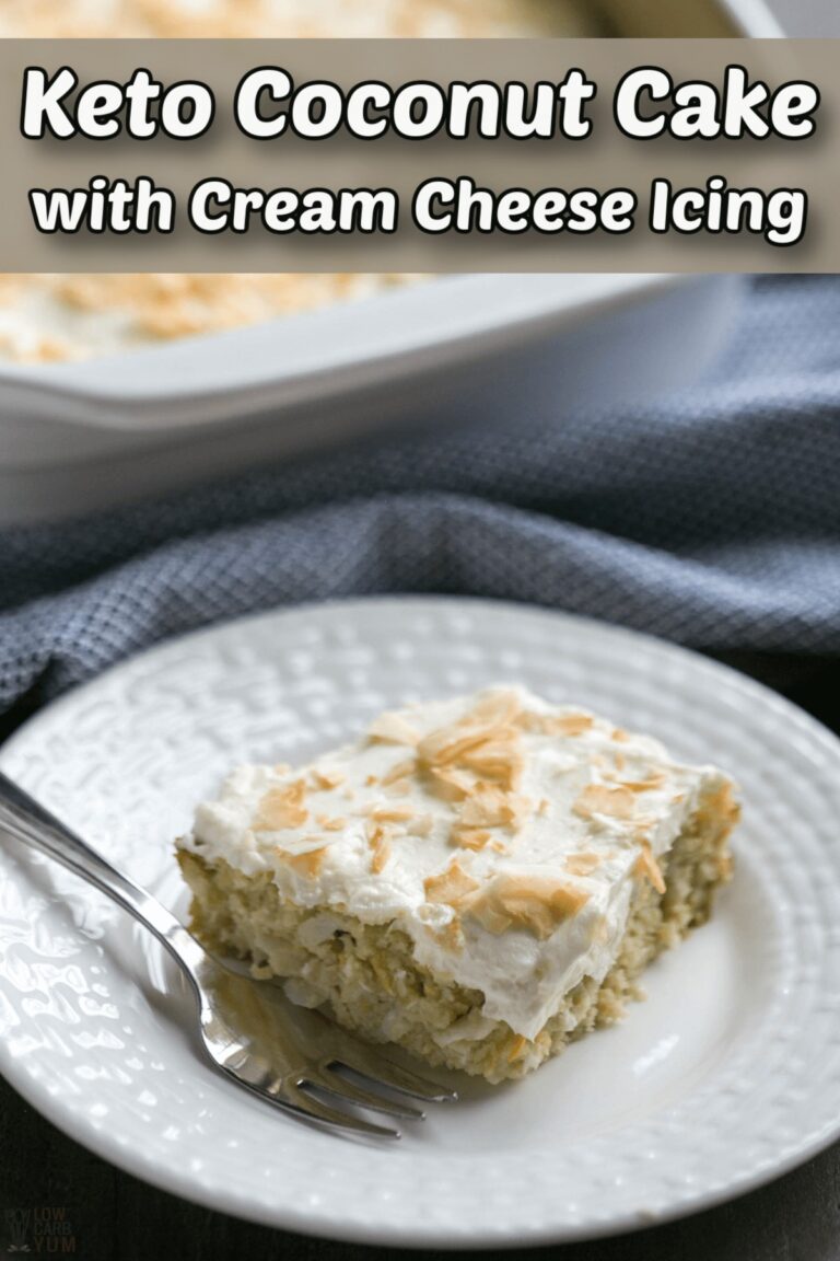 Keto Coconut Cake with Cream Cheese Icing Low Carb Yum