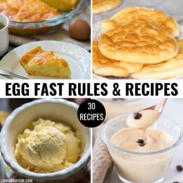 keto egg fast diet recipes square feature image