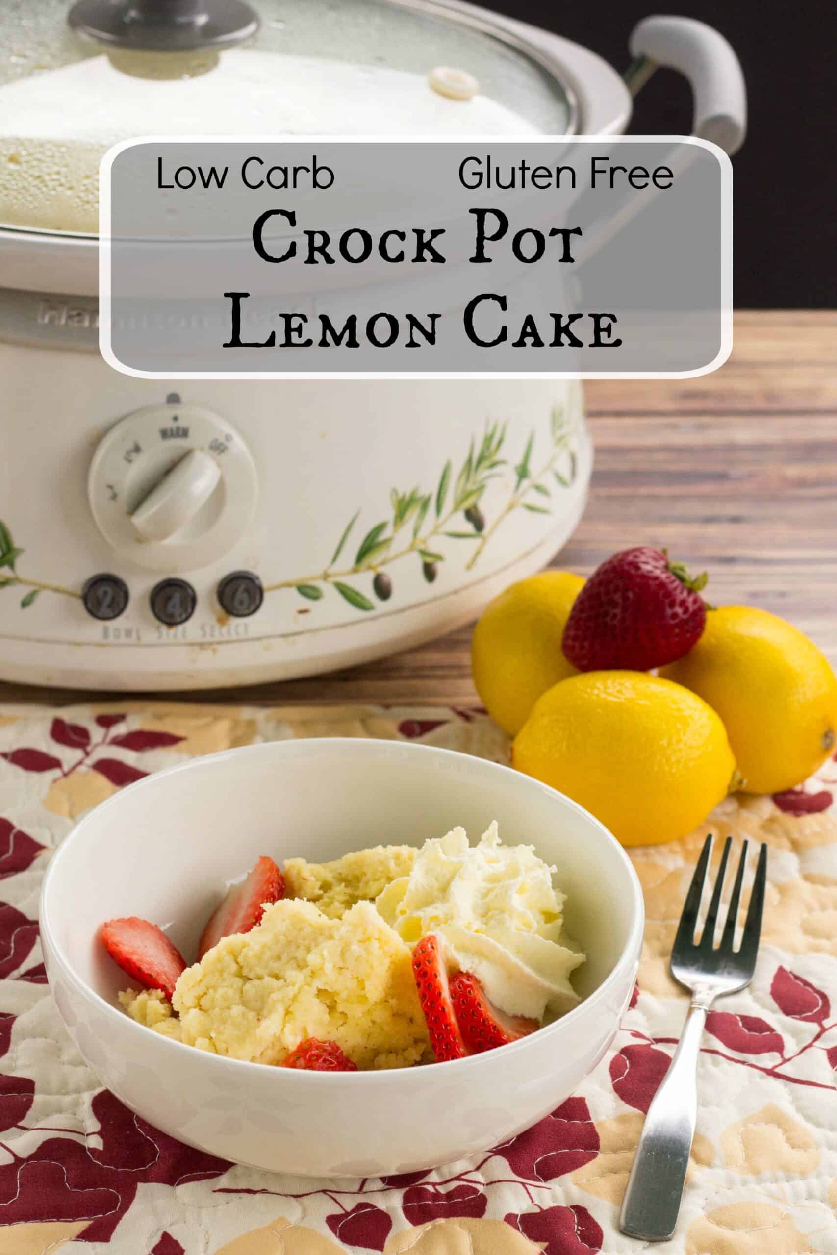 Keto Lemon Cake Crock Pot Dessert | Low Carb Yum