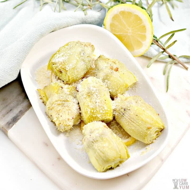 Easy Roasted Artichoke Hearts Recipe Low Carb Yum