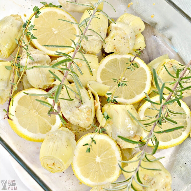 Easy Roasted Artichoke Hearts Recipe Low Carb Yum