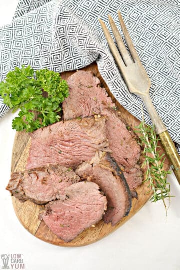 Beef Tenderloin Recipe With Herb Garlic Butter - Low Carb Yum