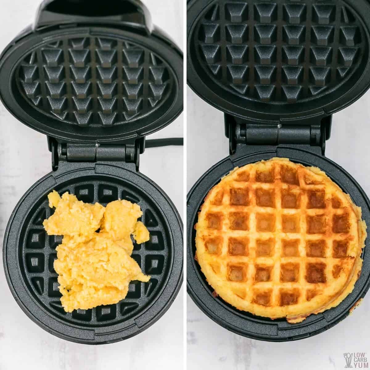 mywaffle Classic Waffle & Chaffle Maker - for Breakfast, Churro, Keto, Belgian and Dessert Waffles - Non-Stick Surface, Extra Deep Plates and Easy