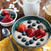 keto coconut flour porridge featured image