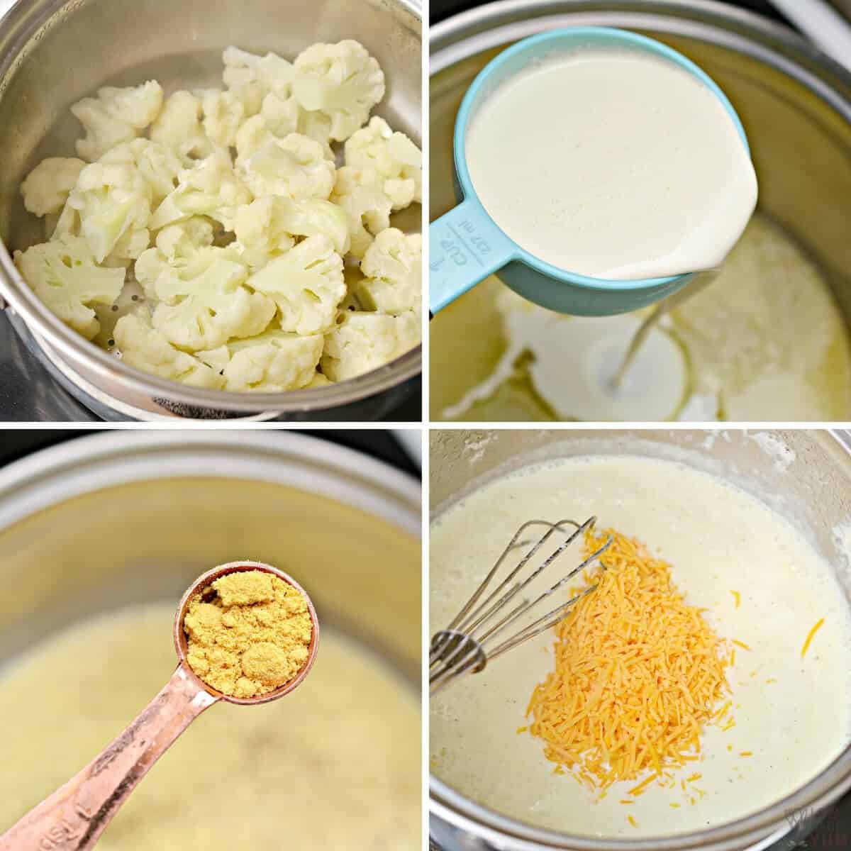 steps for cooking cauliflower and cheese sauce