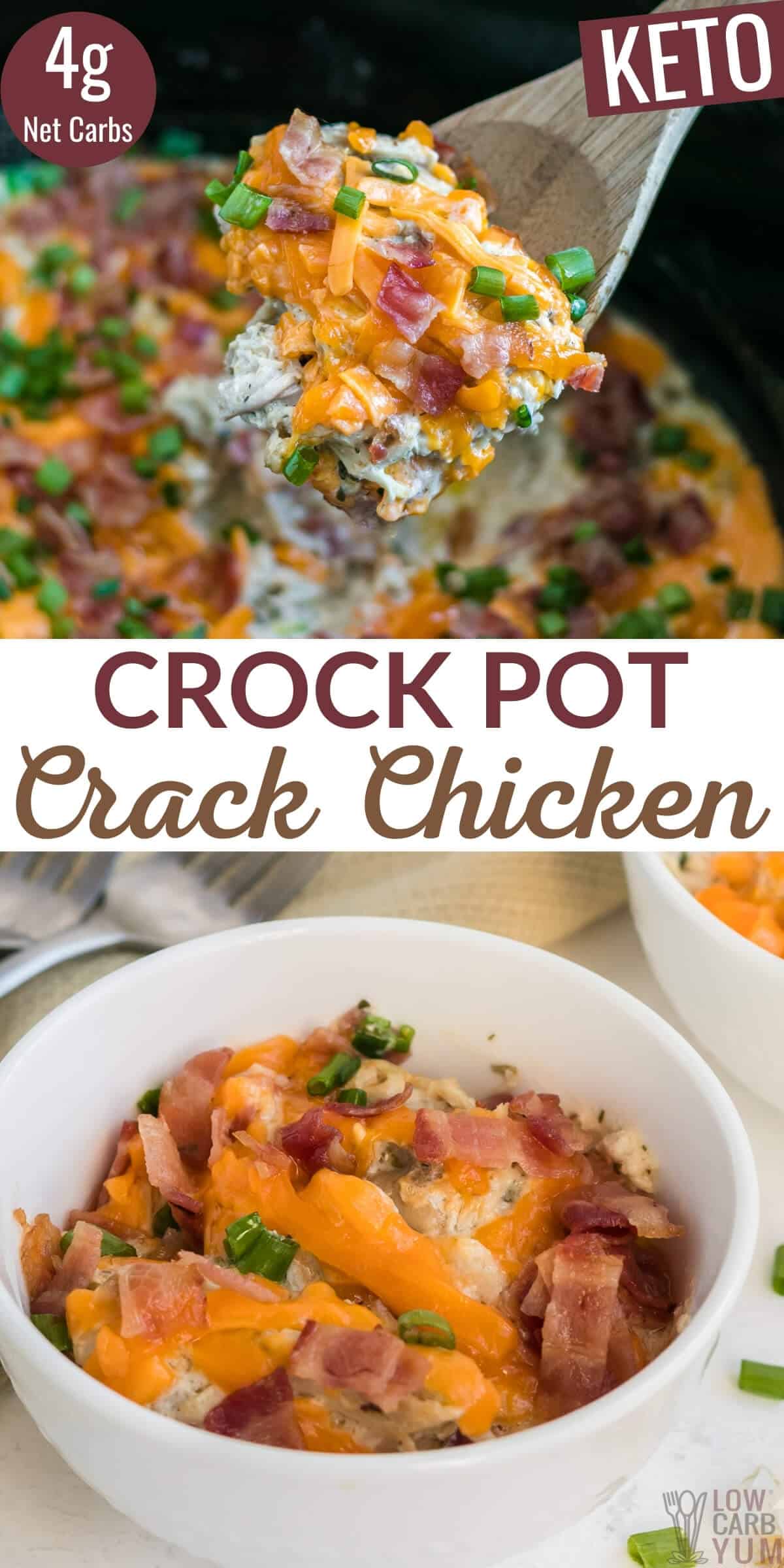 crock pot crack chicken pinterest image
