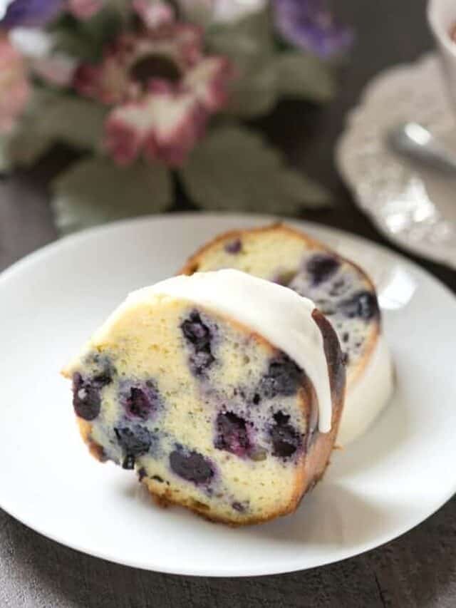 Gluten Free Lemon Blueberry Pound Cake