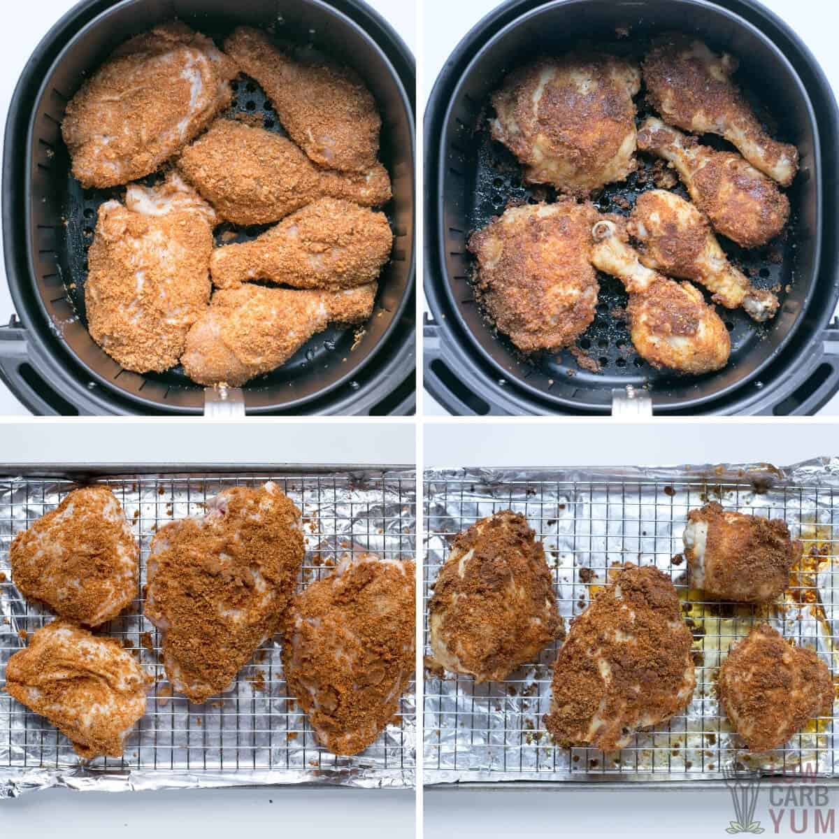 Keto Fried Chicken (Air Fryer or Oven) Low Carb Yum