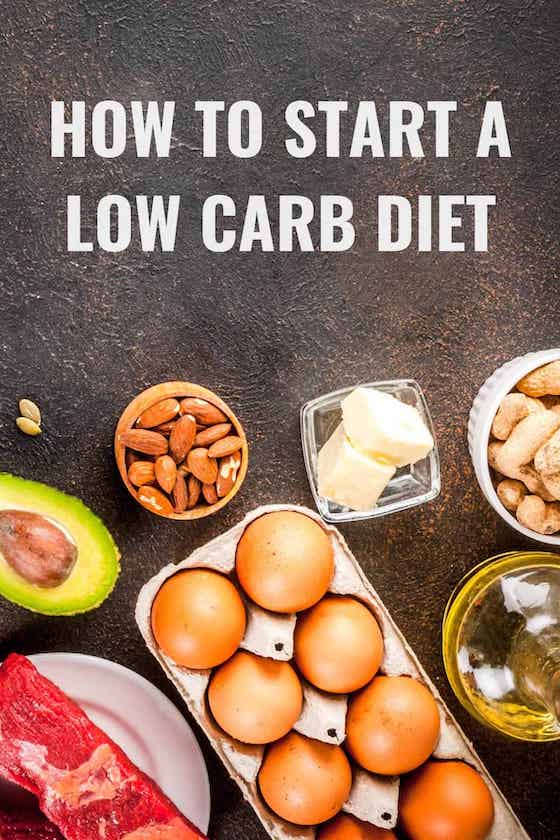 how to start a low carb diet pinterest image