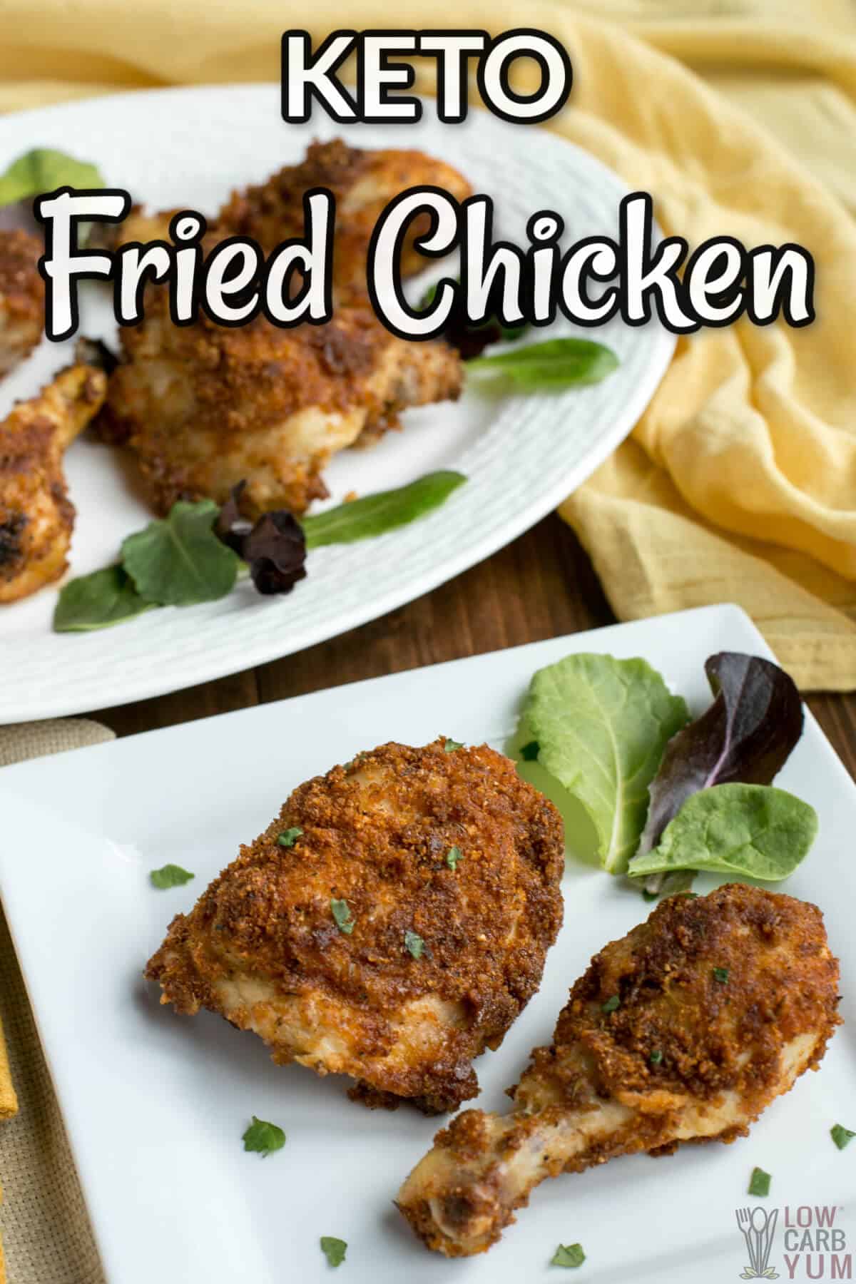 Keto Fried Chicken (Air Fryer or Oven) | Low Carb Yum