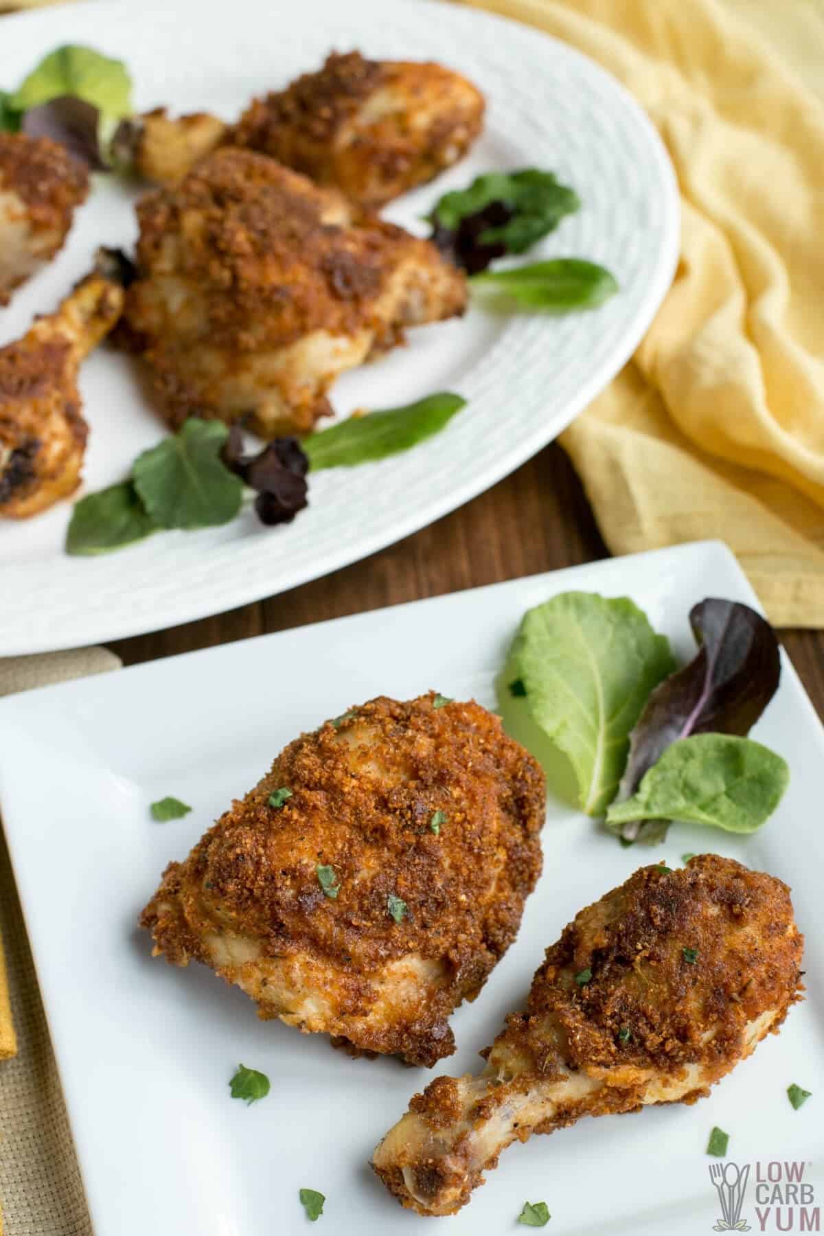 keto fried chicken breast recipe made in air fryer for dinner