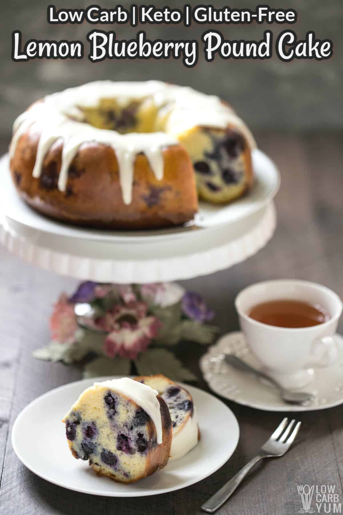 Gluten-Free Lemon Blueberry Pound Cake Recipe | Low Carb Yum