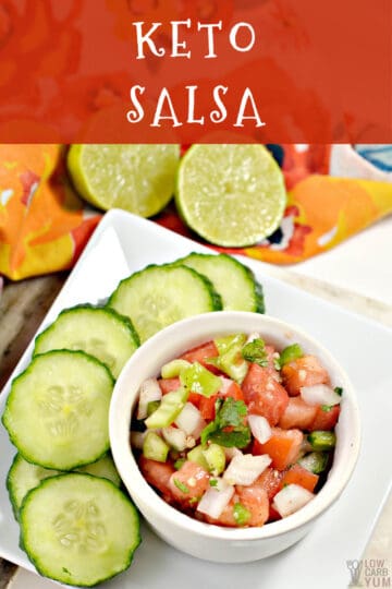 The BEST Simple Low-Carb Keto Salsa Recipe With Peppers & Tomatoes