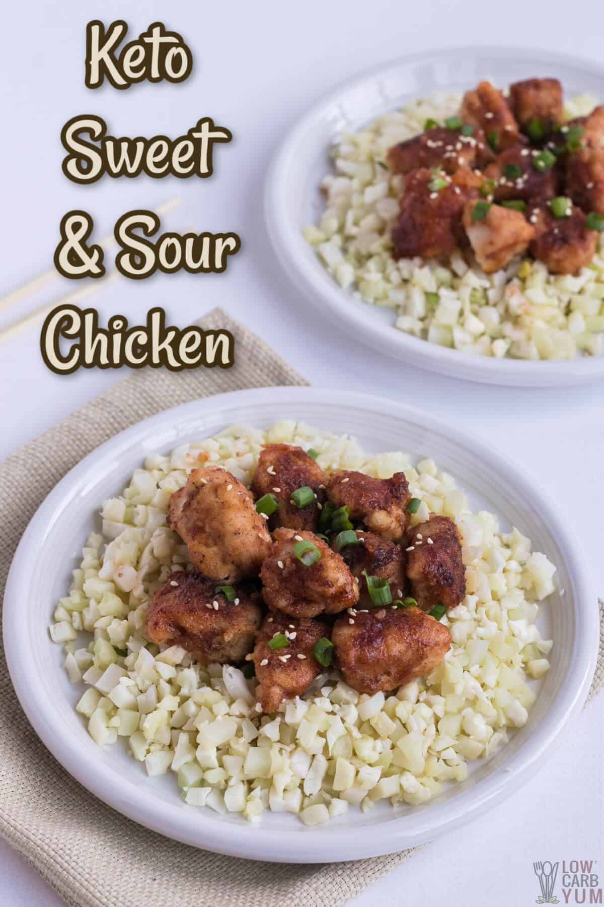 keto sweet and sour chicken baked recipe cover image